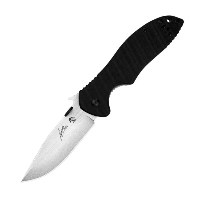 k6034d2-kershaw-emerson-cqc-6k-fld-blk-d2-001. Kershaw Emerson CQC-6K D2 Black Handle w/ StoneWashed D2 Blade Finish