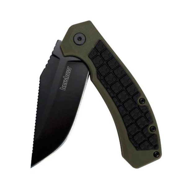 k8760-kershaw-faultline-fld-003. Kershaw Faultline Olive Drab/Black Handle