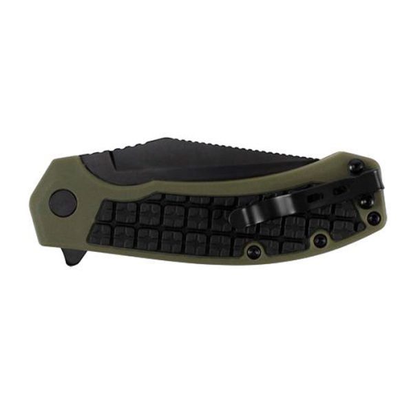 k8760-kershaw-faultline-fld-002. Kershaw Faultline Olive Drab/Black Handle