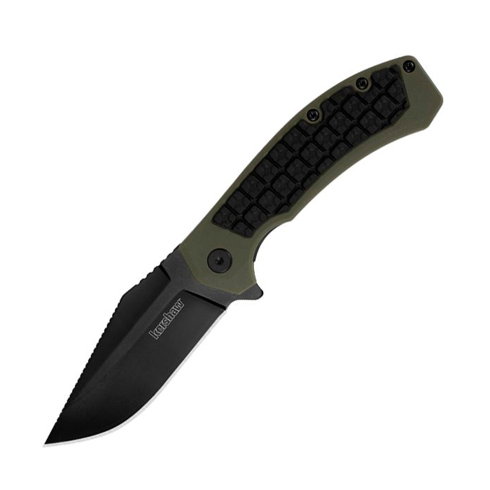 k8760-kershaw-faultline-fld-001. Kershaw Faultline Olive Drab/Black Handle