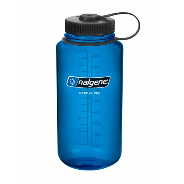 nal-2178-2024-wide-mouth-slate-w-blk-cap-32oz-001. Nalgene Wide Mouth Slate Blue w/Black Loop-Top 1000ml