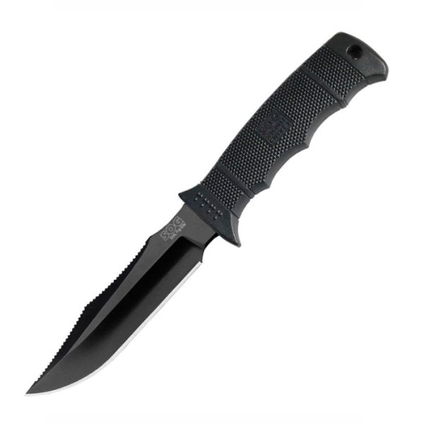 sog-e37sn-cp-seal-pup-elite-blk-tini-bld-molle-nyl. SOG Seal Pup Elite Black TiNi Blade Finish w/MOLLE Nylon Sheath