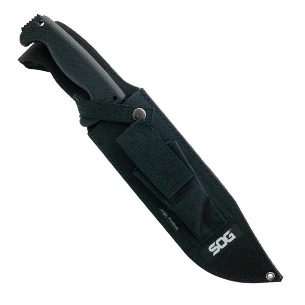 sog-f03tn-cp-jungle-primitave-002. SOG Jungle Primitive Machete 15.3 " w/Partially Serrated Blade, Saw Teeth & Nylon Sheath