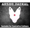 ar500-jackal-head-201. AR500 Steel Gong Target Jackal Head 160x230x10mm (Front View)