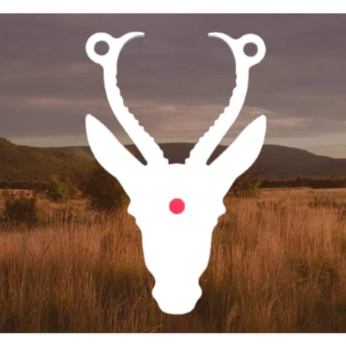 ar500-gong-springbuxk-head-001. AR500 Steel Gong Target Springbuck Head 210x325x10mm (Front View)