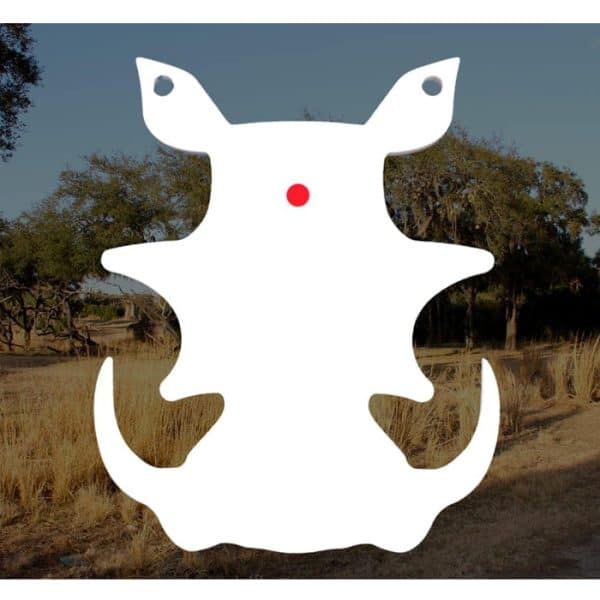 ar500-gong-warthog-head-001. AR500 Steel Gong Target Warthog Head 319x400x10mm (Front View)