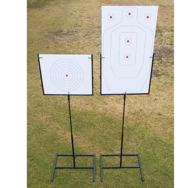 collapsible-target-stand-complete-004. Collapsible Cardboard Target Stand Complete 500x500x1100mm (IDPA/IPSC/NHSA Targets)