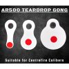 ar500-teardrop-gongs-201. AR500 10mm Steel Gong Target - Teardrop - Various