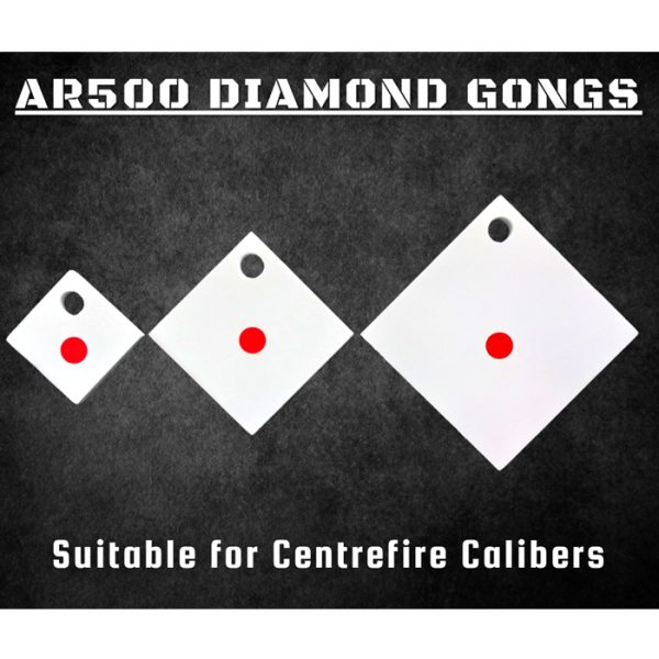 ar500-diamond-gongs-201. AR500 Steel Gong Target - Diamond - Various