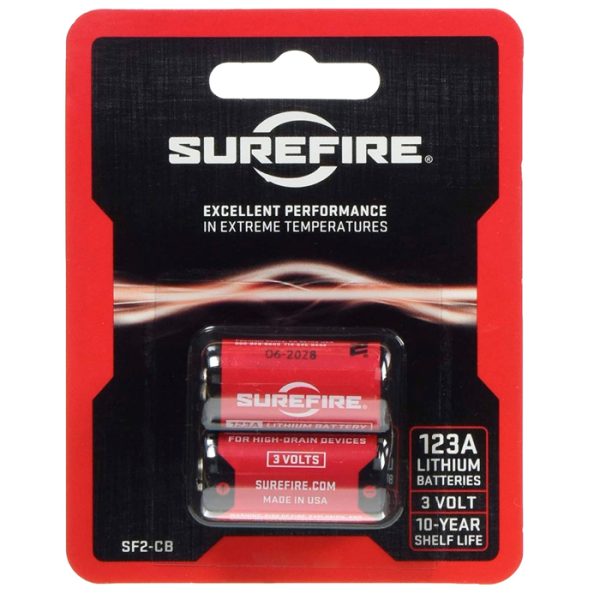 sf2-cb-surefire-surefire-sf123a-3v-batteries---pac. SureFire SF123A 3v Batteries - Pack of 2