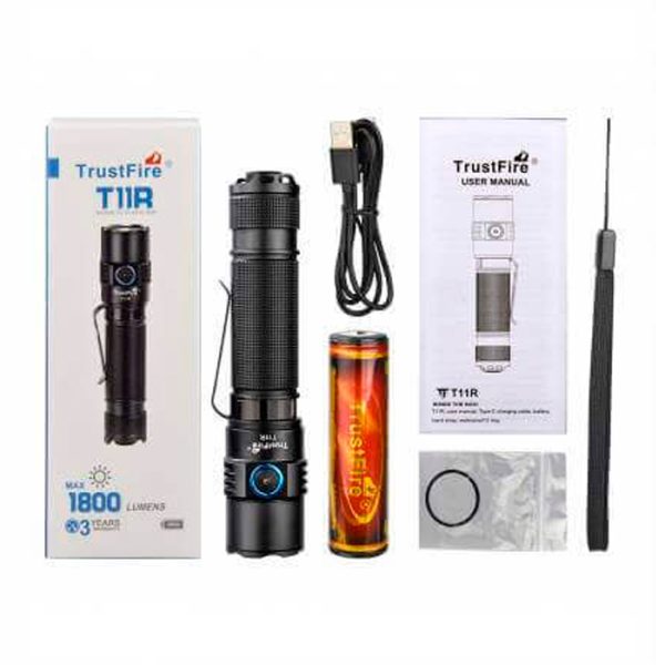 tft11r-trustfire-t11r-1800-lumen-edc-tactical-flas. Trustfire T11R 1800 Lumen EDC Tactical Flashlight
