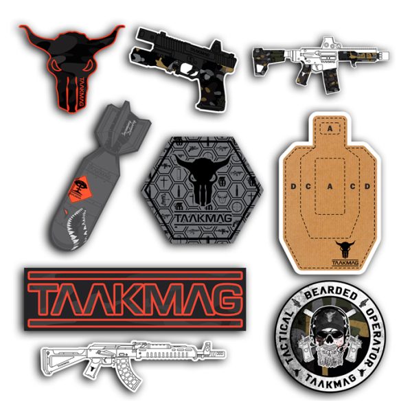taakmag-sticker-pack-1-001. Taakmag Sticker Pack # 1 - 9 Assorted Paper Stickers