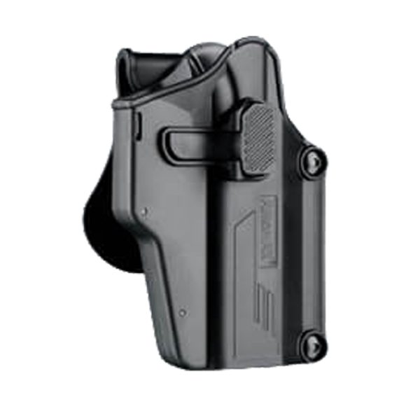 amomax-multi-fit-holster-001. Amomax Multi-Fit Universal Holster with Paddle - Black - RH