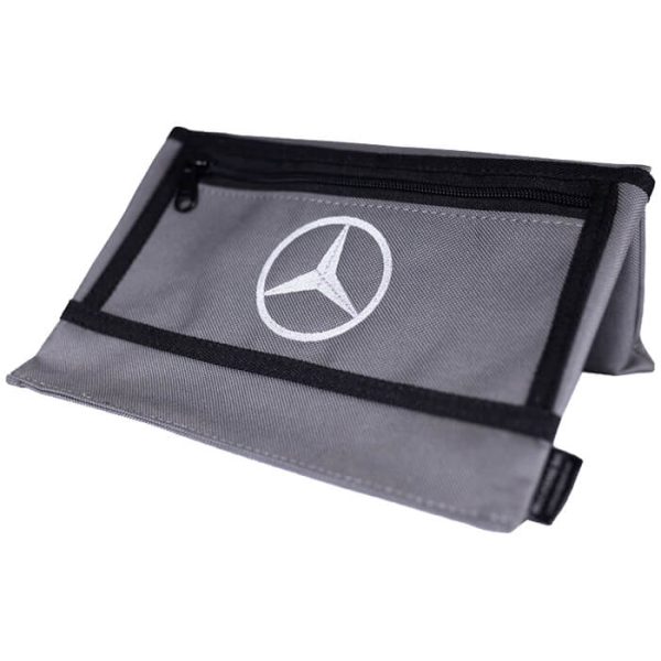 arm-rest-mercedes-grey-001. DZI Vehicle Armrest - Grey - "Mercedes Badge"