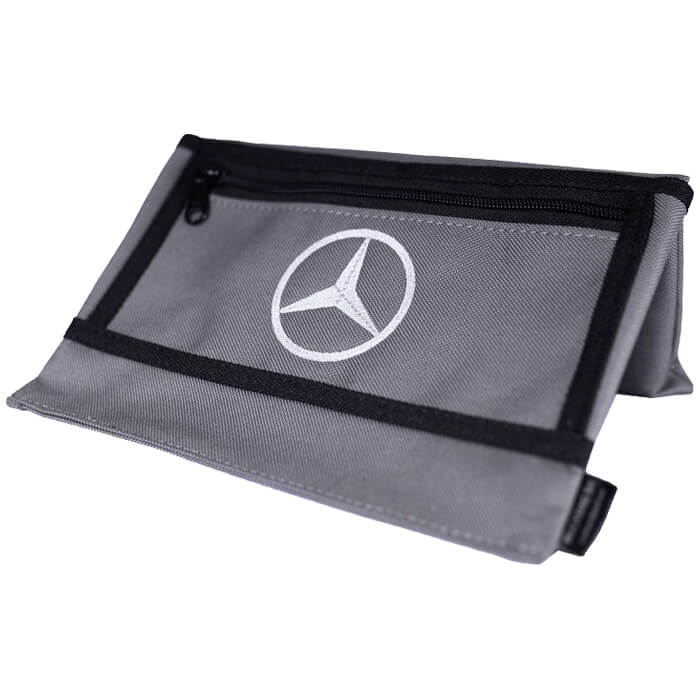 arm-rest-mercedes-grey-001. DZI Vehicle Armrest - Grey - "Mercedes Badge"
