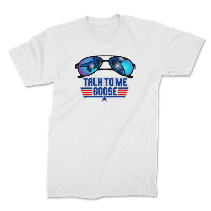 talk to me goose white 1. TON "Talk to Me Goose" Unisex Premium T-Shirt - White