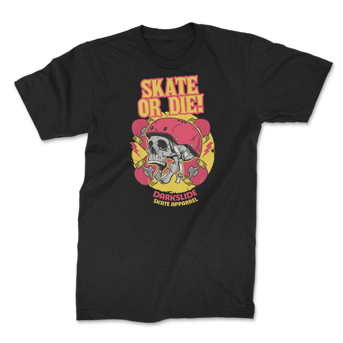 skate or die black 1. TON "Skate or Die" Unisex Premium T-Shirt - Black