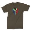punisher sa flag olive 1. TON "SA Flag Punisher" Unisex Premium T-Shirt - OD