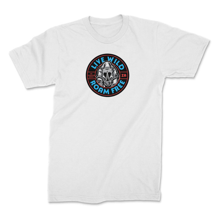 live wild roam free white 1. TON "Live Wild Roam Free" Unisex Premium T-Shirt - White