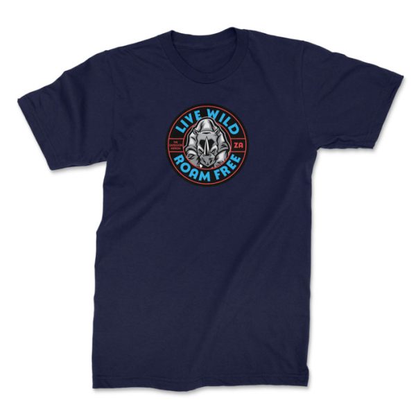 live wild roam free navy 1. TON "Live Wild Roam Free" Unisex Premium T-Shirt - Navy