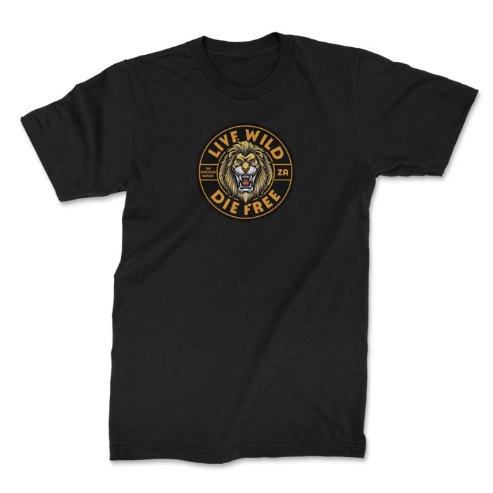 live wild die free black 1. TON "Live Wild Die Free" Unisex Premium T-Shirt - Black