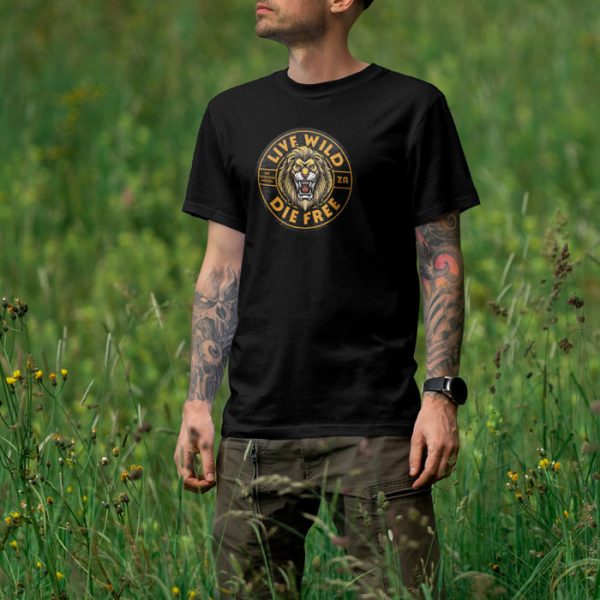 live wild die free black 3. TON "Live Wild Die Free" Unisex Premium T-Shirt - Black