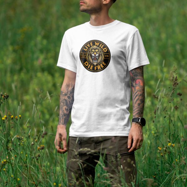 live wild die free white 3. TON "Live Wild Die Free" Unisex Premium T-Shirt - White