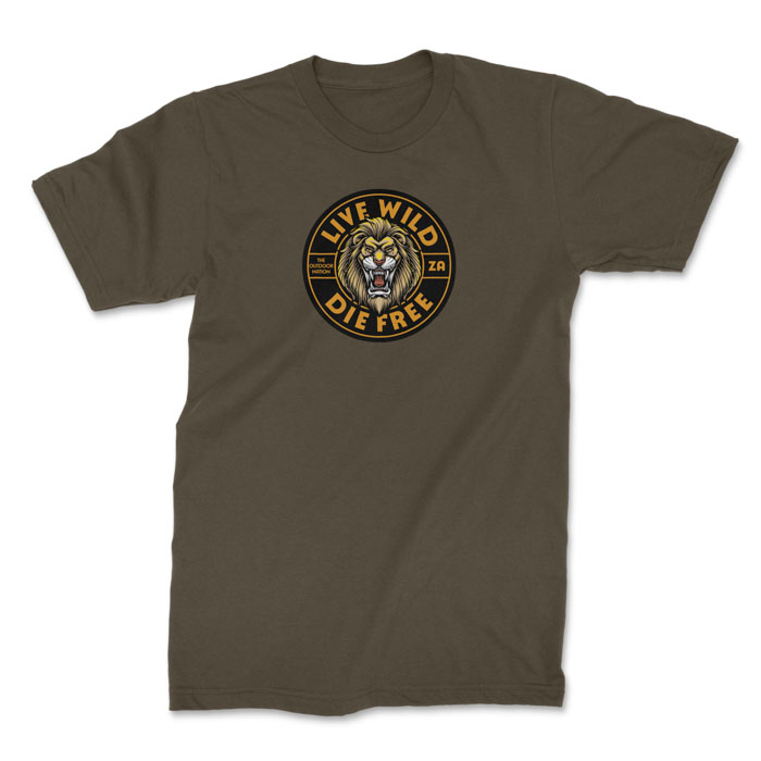 live wild die free olive 1. TON "Live Wild Die Free" Unisex Premium T-Shirt - OD
