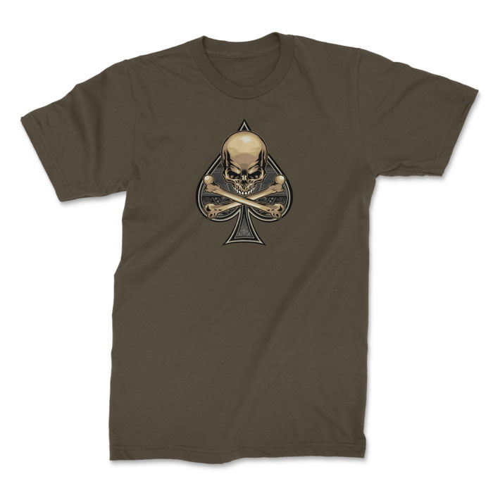 death spade - t-shirt olive 1. TON "Death Spade" Unisex Premium T-Shirt - OD