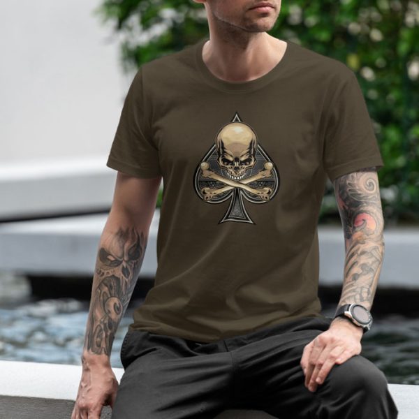 death spade - t-shirt olive 3. TON "Death Spade" Unisex Premium T-Shirt - OD