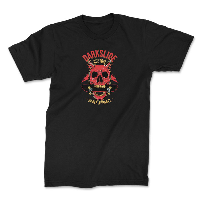 darkslide devil skull black 1. TON "Darkslide Red Skull" Unisex Premium T-Shirt - Black