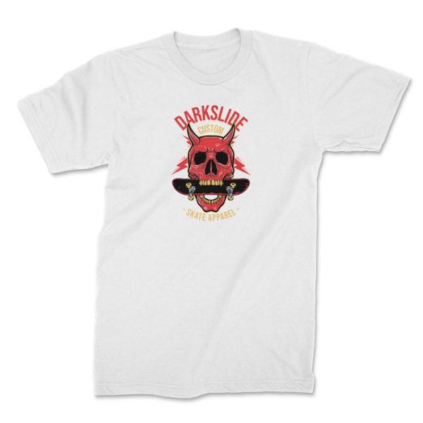 darkslide devil skull white 1. TON "Darkslide Red Skull" Unisex Premium T-Shirt - White