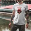 darkslide devil skull white 3. TON "Darkslide Red Skull" Unisex Premium T-Shirt - White