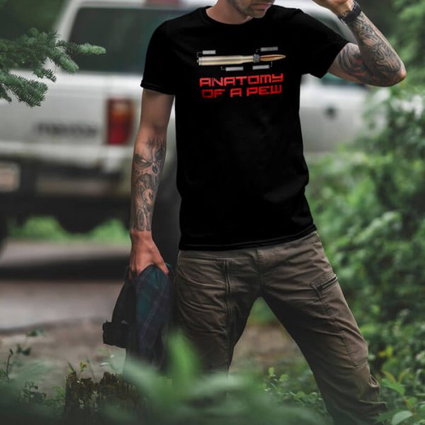 anatomy of a big pew lifestyle black. TON "Anatomy of a Pew - Big Pew" Unisex Premium T-Shirt - Black