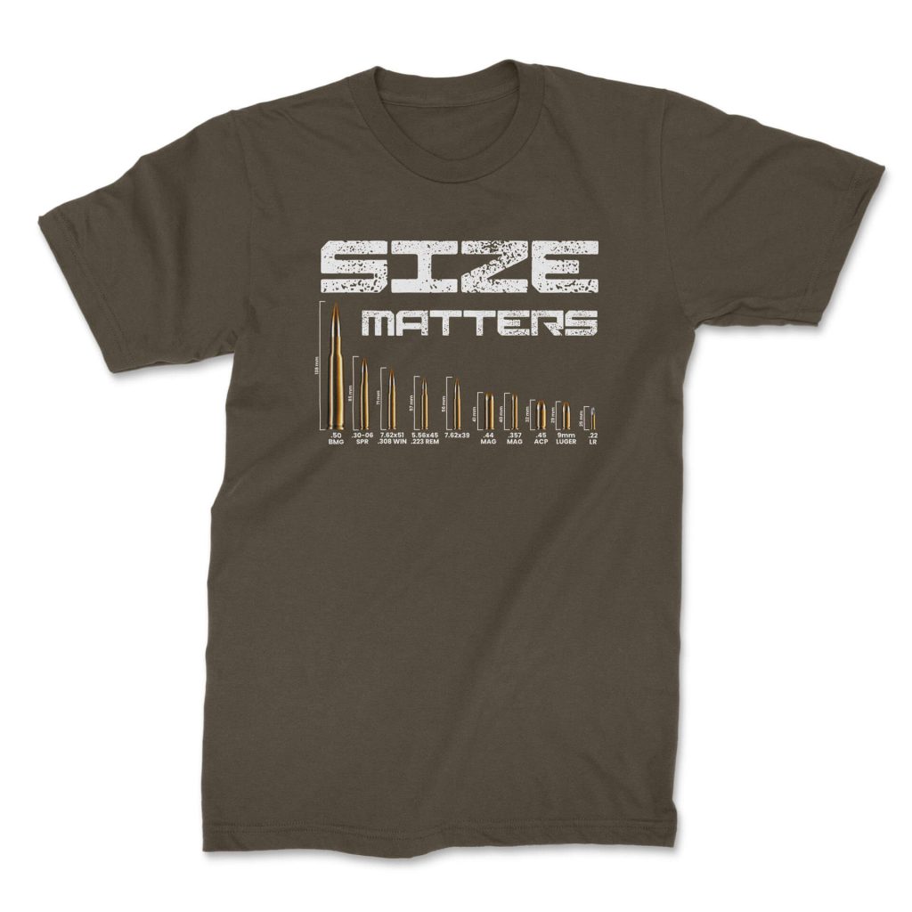 size matters front olive. TON "Size Matters" Unisex Premium T-Shirt - OD