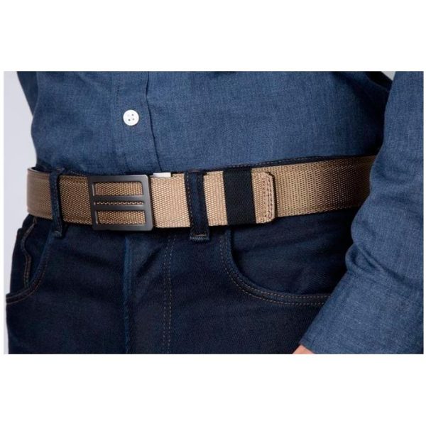 KEEDCX5COY #4. Kore EDC Reinforced Tactical Ratcheting Gun Belt with X5 Buckle - Coyote - 24" - 54"