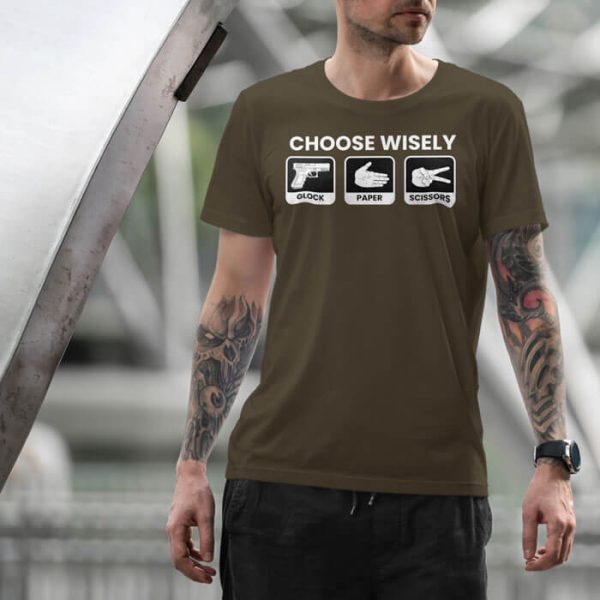 choose wisely lifestyle olive. TON "Choose Wisely" Unisex Premium T-Shirt - OD