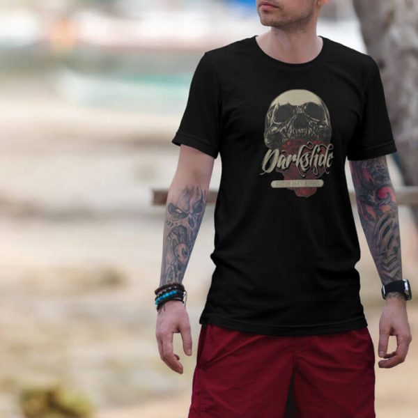 darkslide rose skull lifestyle. TON "Darkslide Skull Rose" Unisex Premium T-Shirt - Black