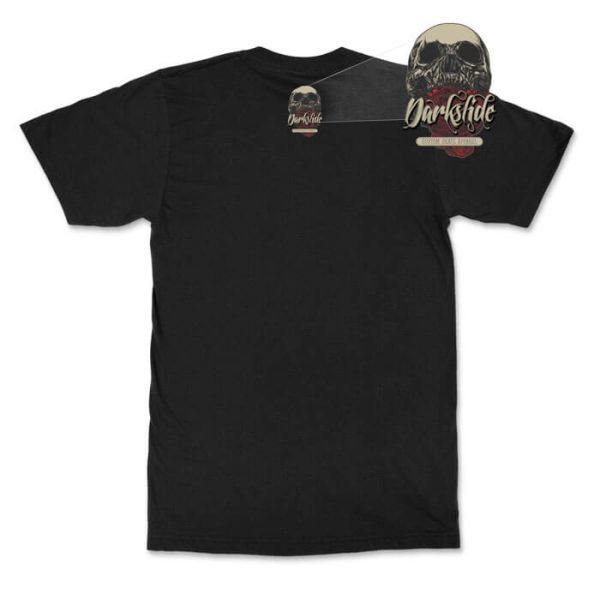 darkslide rose skull rear. TON "Darkslide Skull Rose" Unisex Premium T-Shirt - Black