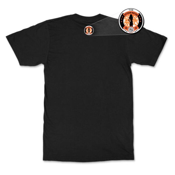 i love one woman rear black. TON "Love and Guns" Unisex Premium T-Shirt - Black