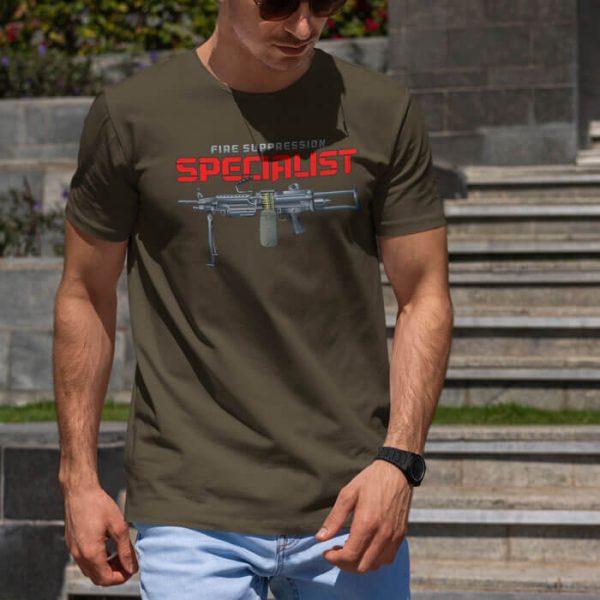 fire suppression specialist lifestyle olive. TON "Fire Suppression Specialist" Unisex Premium T-Shirt - OD