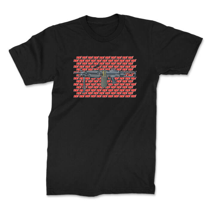 pew pew pew front black. TON "Pew Pew SAW" Unisex Premium T-Shirt - Black