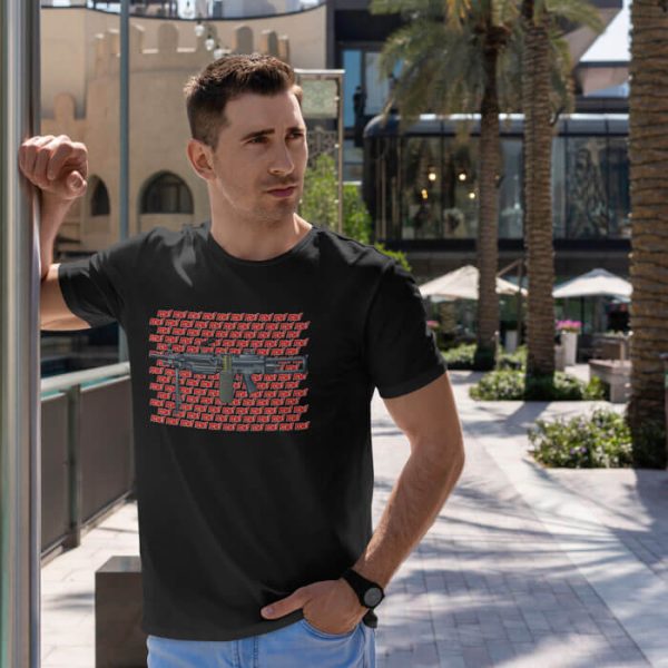 pew pew pew lifestyle black. TON "Pew Pew SAW" Unisex Premium T-Shirt - Black