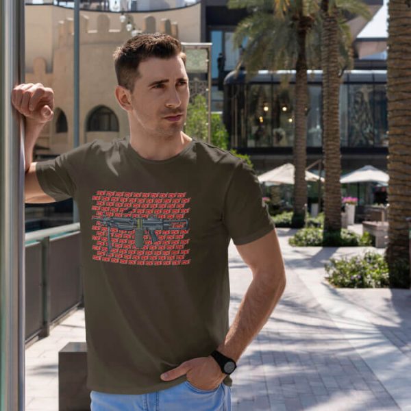 pew pew pew lifestyle olive. TON "Pew Pew SAW" Unisex Premium T-Shirt - OD