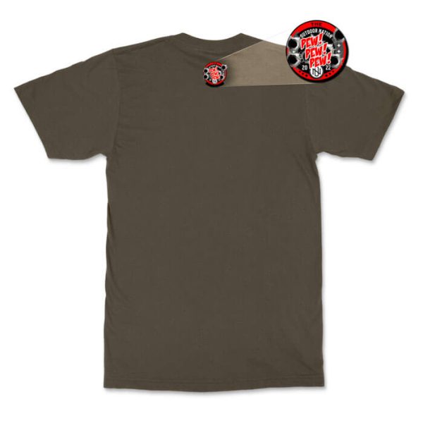 pew pew pew rear olive. TON "Pew Pew SAW" Unisex Premium T-Shirt - OD