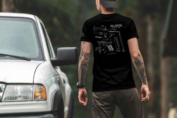 cerus glock lifestyle back black. Cerus Gear Glock Gen 5 Schematic Premium T-Shirt - Black