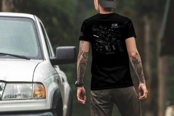 cz p10c lifestyle back. Cerus Gear CZ P10C Schematic Premium T-Shirt - Black