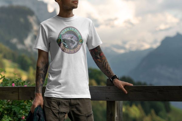 born to fish lifestyle white. TON "Born To Fish" Unisex Premium T-Shirt