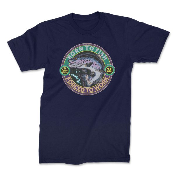 born to fish front navy. TON "Born To Fish" Unisex Premium T-Shirt