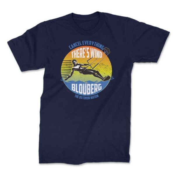 crew neck t-shirt front navy. TON "Cancel Everything - Blouberg" Unisex Premium T-Shirt